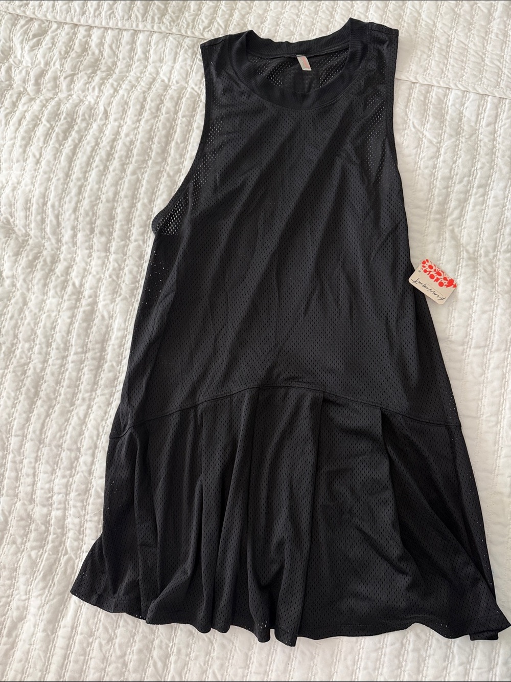 FP Movement by Free People Black Mesh Swim Cover-Up Dress
